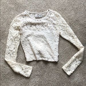 Lace long sleeve Crop